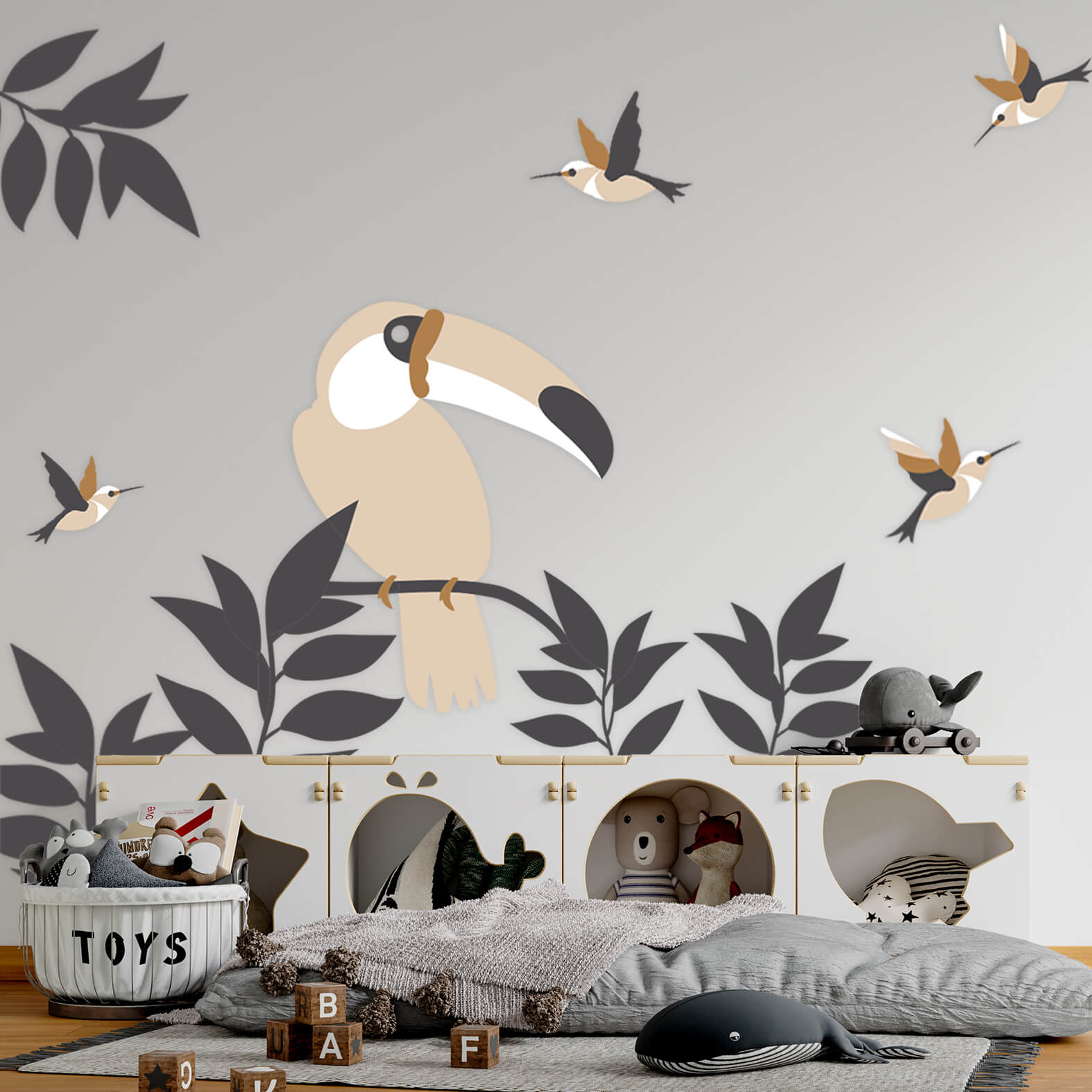 Wall sticker TOUCAN, 12 pcs