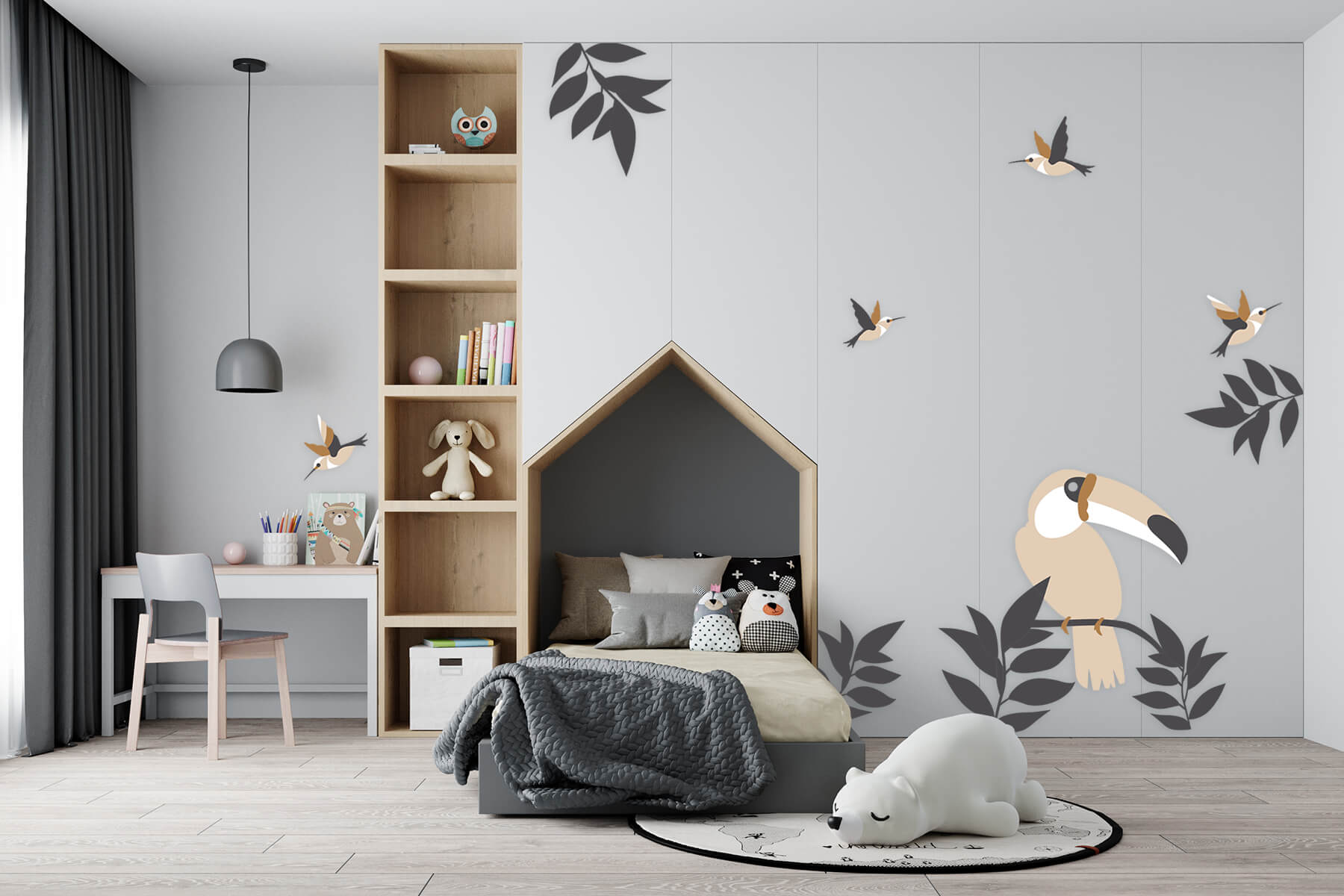 Wall sticker TOUCAN, 12 pcs