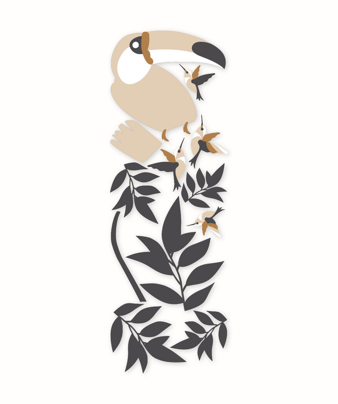 Wall sticker TOUCAN, 12 pcs