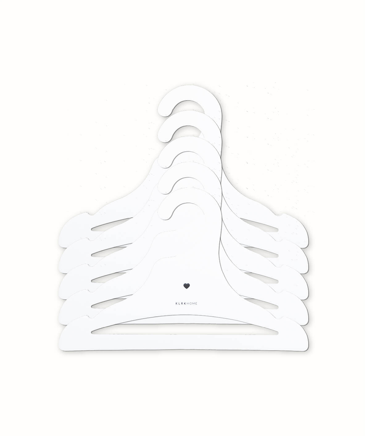 Children's hangers white HEARTS, 5 pcs