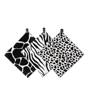 KLRK HOME Muslin diapers WILD B&amp;W, 3 pcs